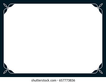 Frame border line page vector simple banner