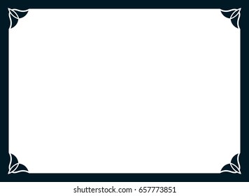 Frame border line page vector simple banner