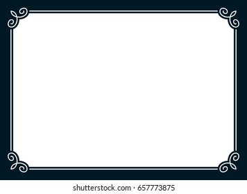 Frame border line page vector simple banner