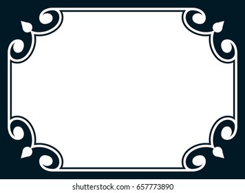 Frame border line page vector simple banner