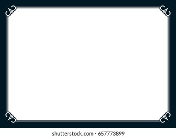 Frame border line page vector simple banner