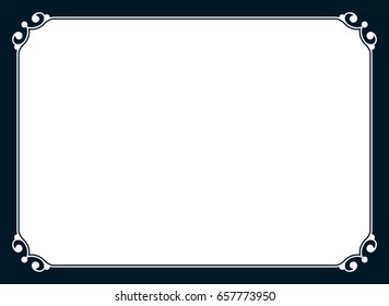 Frame border line page vector simple banner