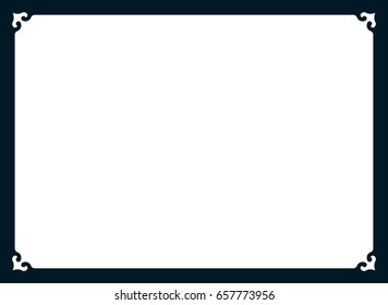 Frame border line page vector simple banner
