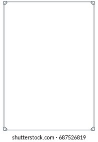 Frame border line page vector vintage simple