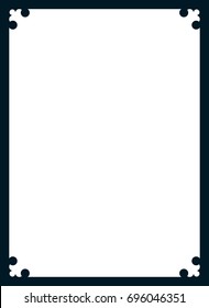 Frame border line page vector simple cover