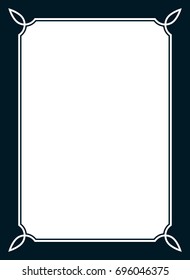 Frame border line page vector simple cover