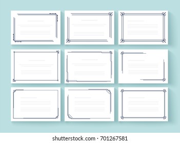 Frame border line page vector vintage simple horizontal