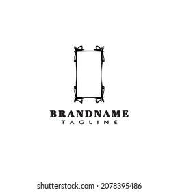 frame border logo simple cute black icon modern isolated vector illustration