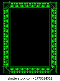 Frame or border made with rgb collor and also made with corell draw