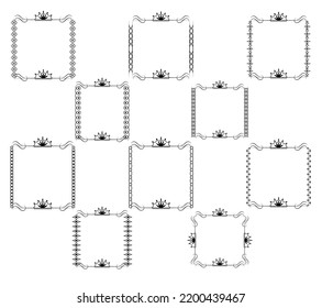 Frame border ornament. Calligraphic text divider, border, separator decor design. Antique vintage victorian elegant decoration element. Filigree frame ornament line. Hand drawn vector illustration