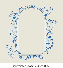 Ornamento de la frontera del marco. Patrón de diseño de línea de decoración, decoración de lujo de flores. Marcos y bordes de Antiguas