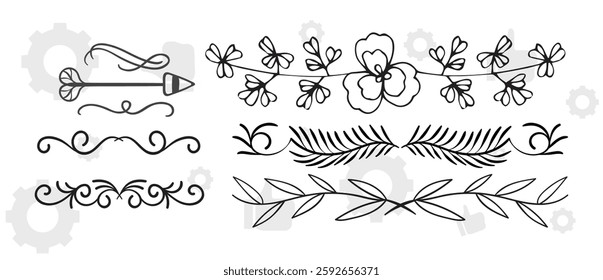 Frame border ornament. Decor line design pattern, flower luxury decoration. Book element, antique ornate classic floral. Elegant baroque label old filigree calligraphy shapes. Vector retro garish card