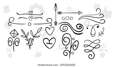 Frame border ornament. Decor line design pattern, flower luxury decoration. Book element, antique ornate classic floral. Elegant baroque label old filigree calligraphy shapes. Vector retro garish card