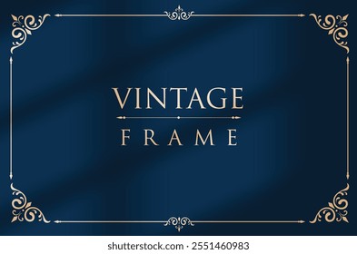 Frame and border with ornate swirls. Luxury cards, wedding invitation.
