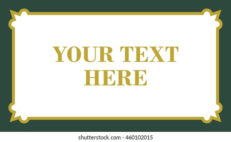 Frame border plaque vector vintage isolated 