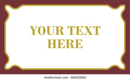 Frame border plaque vector vintage isolated