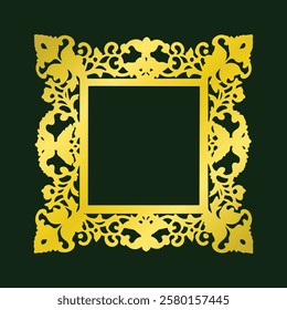 Frame Border Rectangle Square Ornate Elegant Decorated intricate, ornate designs Picture Photo frame Cut Out Transparent Illustration Vector