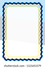 Frame and border of ribbon with Estonia flag, template elements for your certificate and diploma. Vector.