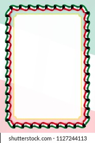 Frame Border Ribbon Kuwait Flag Template Stock Vector (Royalty Free ...