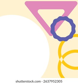frame and border round background template flat design