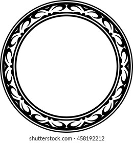 Frame border round circle beautiful vector vintage isolated