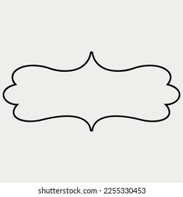 Frame Border Shape Element on Transparent background