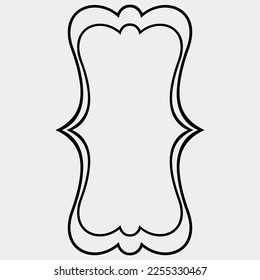 Frame Border Shape Element on Transparent background