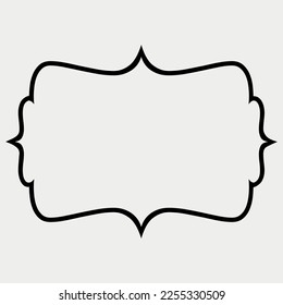 Frame Border Shape Element on Transparent background