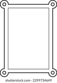 Frame border shape icon for decorative vintage doodle element for design in vector illustration