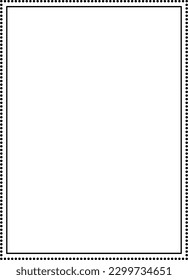 Icono de forma de borde de marco para el elemento doodle vintage decorativo para diseño en ilustración vectorial