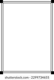 Frame border shape icon for decorative vintage doodle element for design in vector illustration