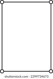 Frame border shape icon for decorative vintage doodle element for design in vector illustration