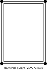 Frame border shape icon for decorative vintage doodle element for design in vector illustration