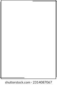 Frame border shape icon for decorative vintage doodle element for design