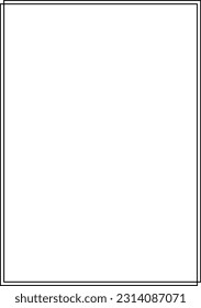 Frame border shape icon for decorative vintage doodle element for design