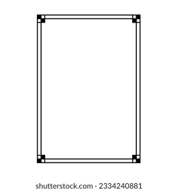 Frame border shape icon for decorative vintage doodle element for design in vector illustration