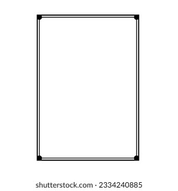 Icono de forma de borde de marco para el elemento doodle vintage decorativo para diseño en ilustración vectorial