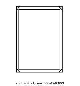 Frame border shape icon for decorative vintage doodle element for design in vector illustration