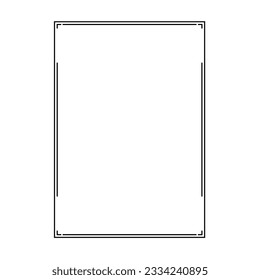 Frame border shape icon for decorative vintage doodle element for design in vector illustration