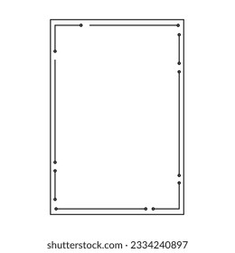 Frame border shape icon for decorative vintage doodle element for design in vector illustration