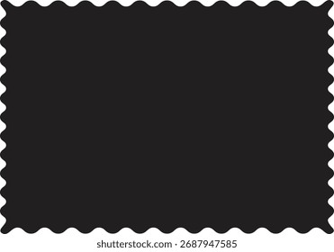 Frame border shape icon, decorative vintage doodle element for simple banner design in vector illustration.