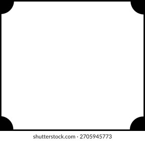 Icono de forma de borde de marco, elemento de doodle vintage decorativo para un diseño de Anuncio simple en Ilustración vectorial.
