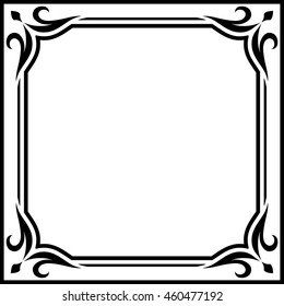 Frame border square beautiful vector vintage isolated