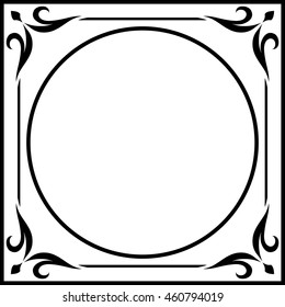 Frame border square beautiful vector vintage isolated