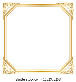 Similar Images, Stock Photos & Vectors Of Gold Frame. Beautiful Simple 