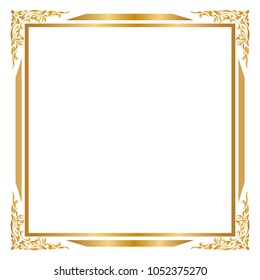 Frame Border Square Frames Golden Frame Stock Vector (Royalty Free ...