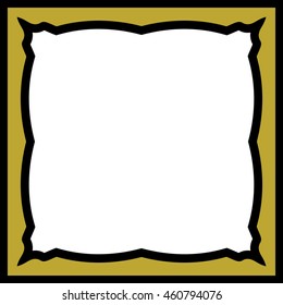 Frame border square golden beautiful vector vintage isolated