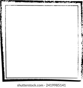 Borde de marco, icono de forma de grunge cuadrado, elemento de doodle decorativo de rectángulo vertical para diseño en ilustración vectorial
