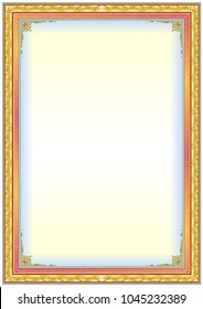 Frame border template for diploma, certificate or other official papers.