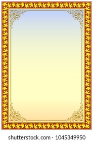 Frame border template for diploma, certificate or other official papers.